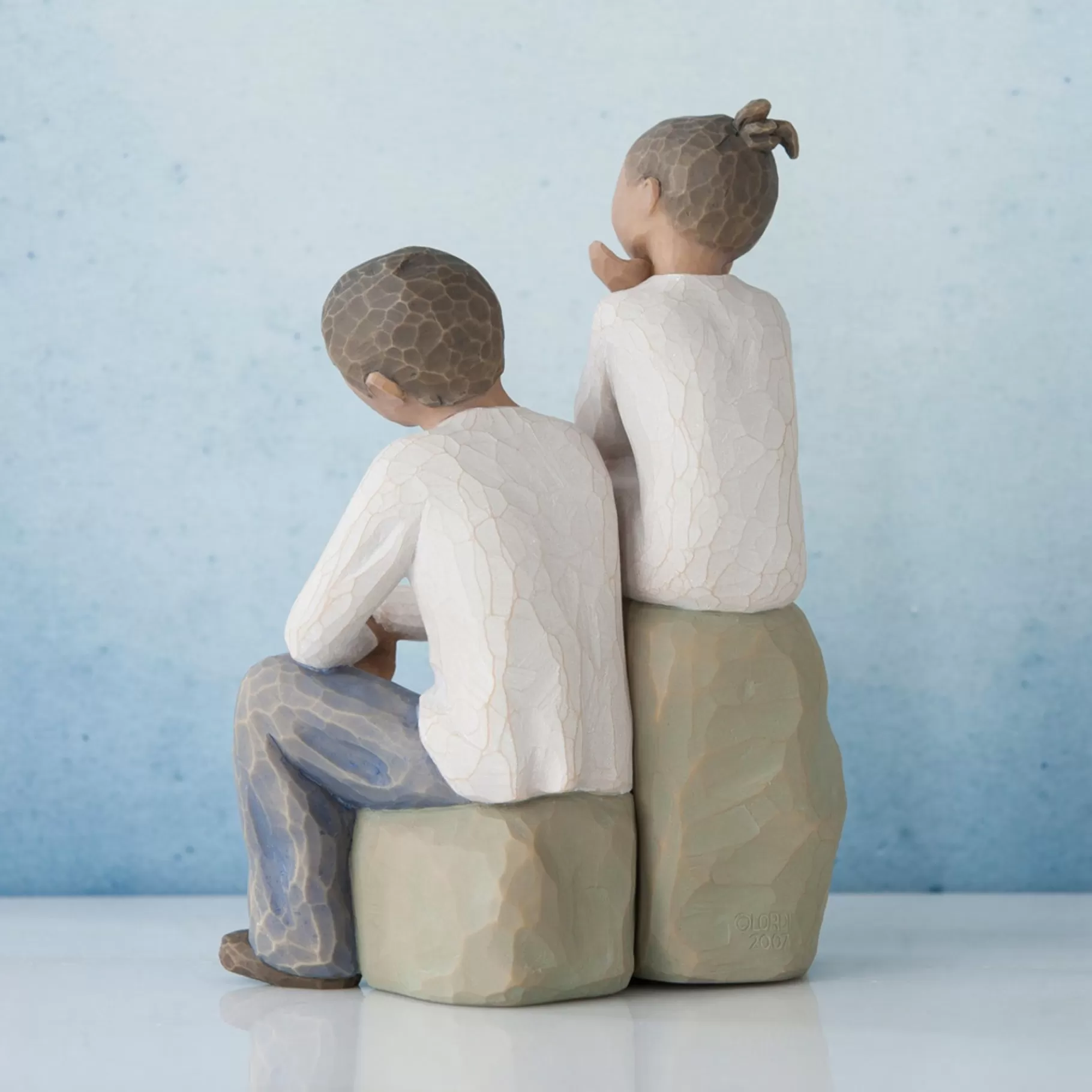 Best Sale Willow Tree Brother And Sister (Darker Skin Tone And Hair Color)